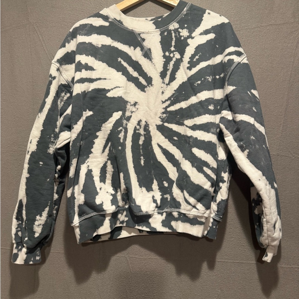 Dippin' Daisy's Tie-Dye Crewneck - White & Charcoal
